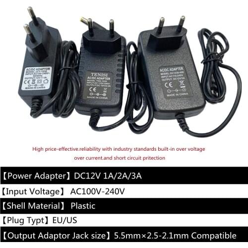 Power Adapter DC 5V 9V 12V 24V 1A 2A 3A Adaptor 220V To 5 V 12 V Volt Charger Supply Universal Switching EU US Plug 220V To 12V