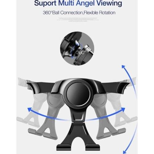 Car Accessories Bracket Smart Phone Gravity Holder Air Vent Clip Mount Stand