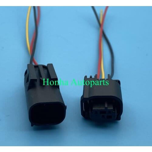 Free shipping 5/10/20/50/100 PCS Free shipping 3 pin female waterproof plastic sensor plug connector 968402-1