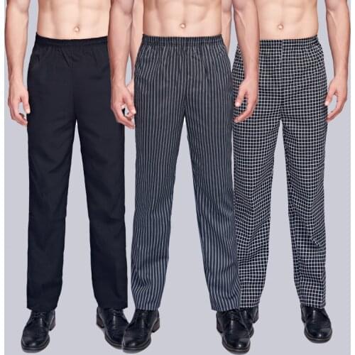 Spring & Summer Gourmet Service Free Shipping Fall Chees Pants Work Pants Check Striped Chef Pants Neutral Chef Pants