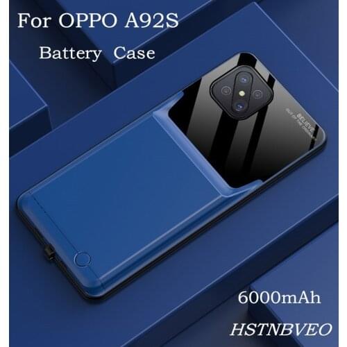 HSTNBVEO Portable Battery Case for OPPO A92S Battery Charger Cases External Power Bank Charging Power Case For OPPO A92S