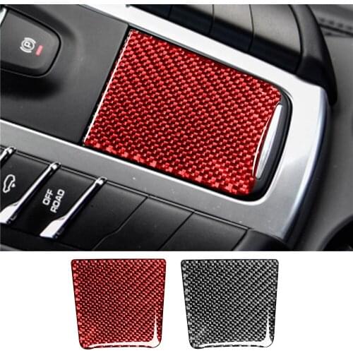 Fit For Porsche Macan 2014-2021 Real Carbon Fiber Gear Shift Battery Panel Cover Decoration Trim Interior Car Accessories
