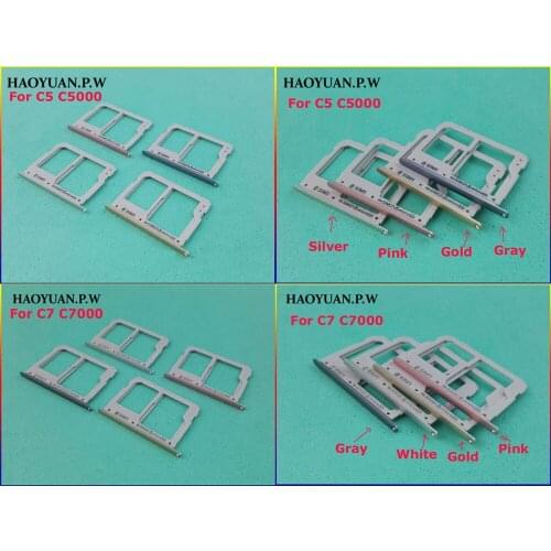 HAOYUAN.P.W Housing SIM Card micro SD Tray Slot Holder For Samsung Galaxy C5 C5000 C7 C7000