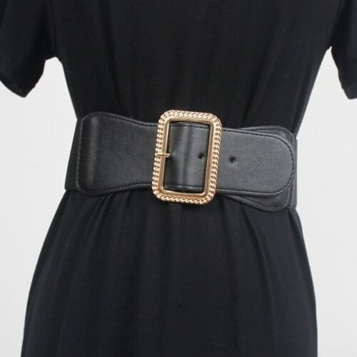 2020 Design Elastic Waistband PU Wide Ceinture Corset Female Dress Shirt Belt Accessories Fashion Summer Spring Waist Belt Strap