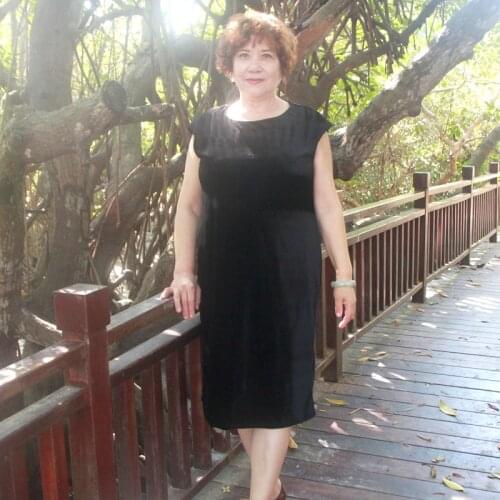 Elegant vestidos vintage cheongsam dress middle aged woman dress 6xl 7xl 8xl plus size summer velvet dresses women black H330