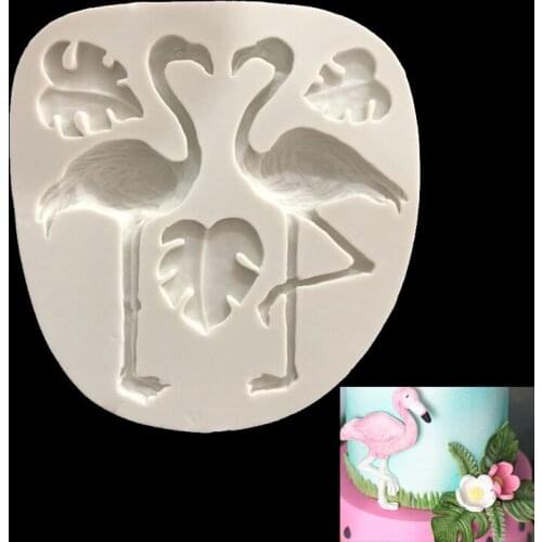 Flamingo Fondant mold Silicone Mold Wedding Cake decoration Epoxy decorative tools