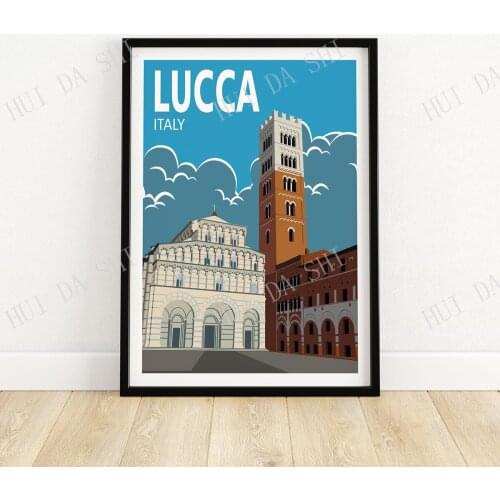 Lucca Poster Italy Wall Art Print | Wall Art | Vintage Art Print | Artwork | Home Decor Gift Idea