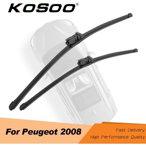 KOSOO For Peugeot 2008 Fit Push Button Arm 2012 2013 2014 2015 2016 2017 Auto Wiper Blades Clean The Windshield Car Accessories