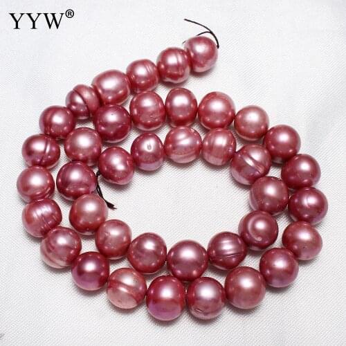AA Cultured Round Freshwater Pearl Beads Garnet Pomegranate 10-11mm 100% Natural Freshwater Pearl For Jewelry Making DIY