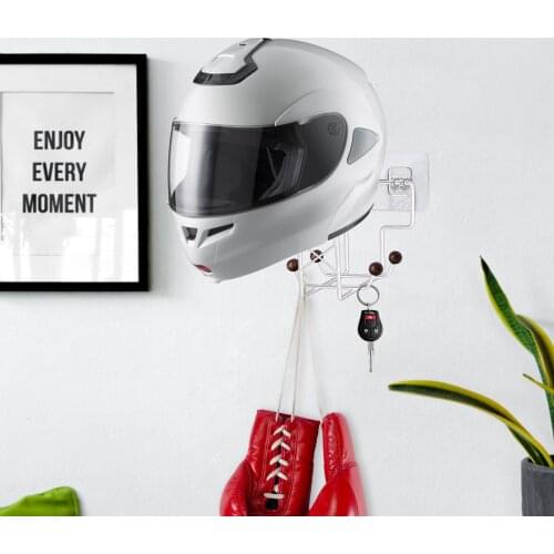 Multifunctional Motorcycle Helmet Holder Hanger Rack Wall Mounted Hook For Coats Hats Caps Helmet Rack Motorcycle Accessories
