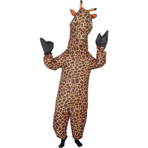 Adult Inflatable Giraffe Costume Halloween Party Fancy Dress Ball Carnival Mascot Costume