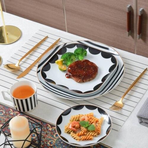 New classic western tableware European style steak plate coffee cup ceramic set