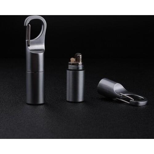 Fiery Torch Camping Lighter Flint Pocket Waterproof Fire Starter Grinding Wheel Free Fire Oil Compact Lighter Key Chain Lighter
