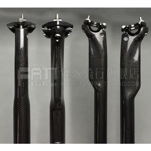 Carbon Fiber Mountain Road Bicycle Seatpost Bike Seat Post MTB Bike Parts 27.2/30.8/31.6*350mm 400mm NO LOGO 3K Matte/glossy