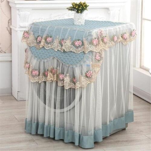 Lace Floral Washing Machine Dust Cover Protection Front And Durable Household Soft Lace Ruffle Proof Case Washing Machine Dust