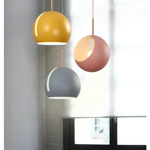 220v 110v Yellow Blue Green Grey White Black Modern Hanging Pendant Light Lamp for Indoor Home Dining Room Bedroom Kitchen