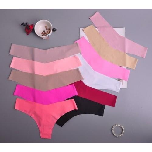 Hot Silk Sexy Women Thongs g string Seamless Panties Female Underwear Tanga Panties Low-Rise Lingerie Panty Intimates 1pcs