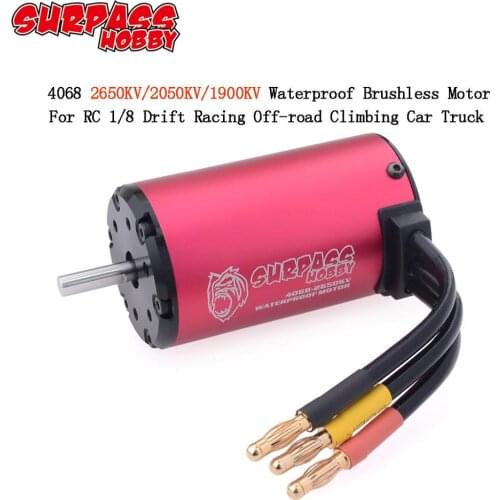 SURPASSHOBBY KK 4068 2650KV 2050KV 1900KV 1700KV 1400KV Waterproof Brushless Motor for RC 1/8 Drift Racing Off-road Climbing Car