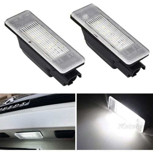 License Plate Light For Peugeot 106 1007 207 307 3008 406 407 607 806 807 Expert II For Citroen Berlingo C2 C3 C4 C5 C6 C8 DS3