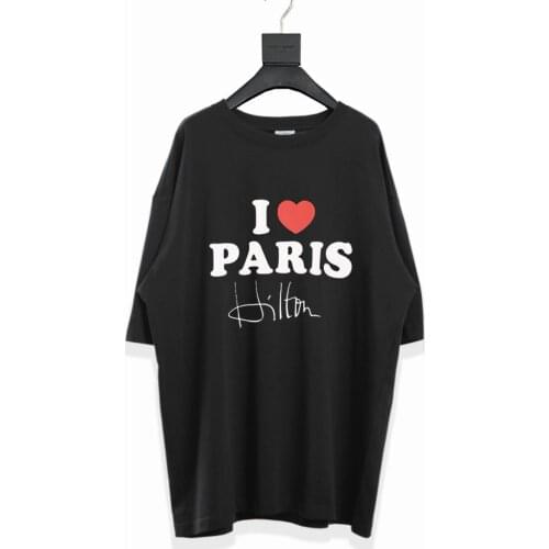 VETEMENTS High street new VTM vehicles short sleeve OS loose casual hip hop lovers short sleeve t-shirt men and women fashion