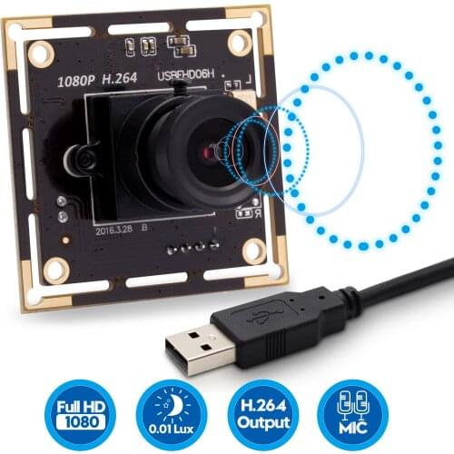 2MP 1920*1080P 30fps USB Webcam H.264 /MJPEG Sony IMX322 CCTV Board Low light USB Camera webcam Module for PC Computer Laptop