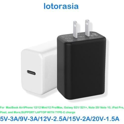 5pcs/lot 30W PD Charger Fast Charger Adapter, Compact Charger (Not Foldable) for MacBook Air/iPhone 12/12 Mini/1,Laptop