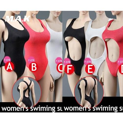1/6 Womens Swiming Suit Female Sheer Bodysuit Swimwear Mesh Bikini Sets 6 Styles for 12 inches Action Figure Body