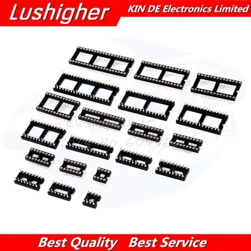 10PCS Round Hole IC Socket Connector DIP 6 8 14 16 18 20 24 28 40 Pin Sockets DIP6 DIP8 DIP14 DIP16 DIP18 DIP20 DIP28 DIP40 Pins