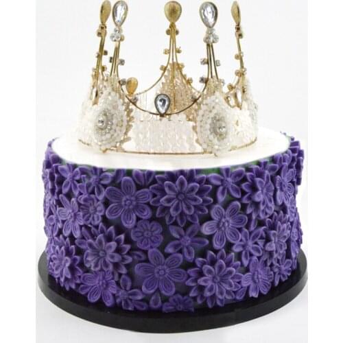 3D Beautiful flowers texture cake silicone mold flowers texture pattern fondant cake birthday party wedding cake molds