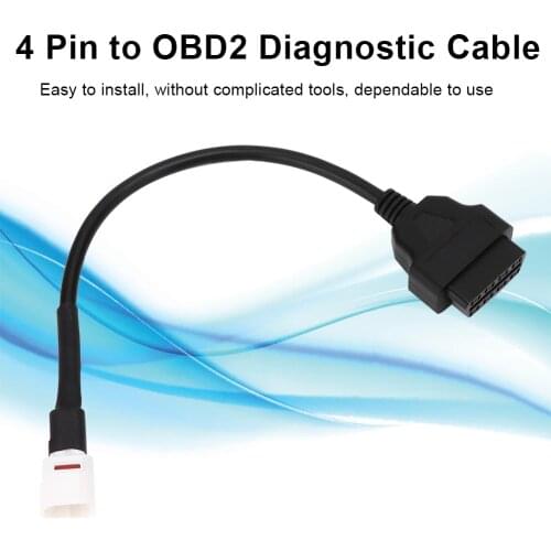 4 Pin to OBD2 Fault Code Reader Motorcycle Scanner Diagnostic Cable Fit for Yamaha MT10 2016- Yamaha FZ10 2016- etc