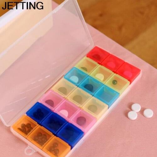 7 Day Week 21 Compartment Pill Box Container For Medicine Pill Medicine Tablet Pill Case Box Splitters Dispenser Organizer Case