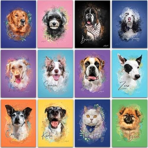 5D DIY Diamond Painting kit animals Cat dog art Full Square&Round Diamond embroidery Cross stitch Diamond mosaic home decor