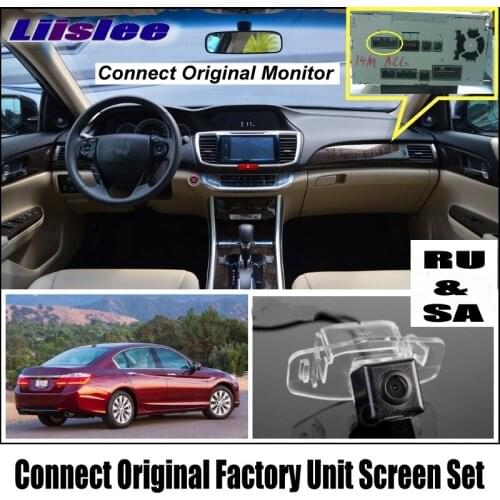 LiisLee Car Reversing image Camera For HONDA For Accord 2012~2017 High Quality Night Vision HD WaterProof Rear View back Up CAM