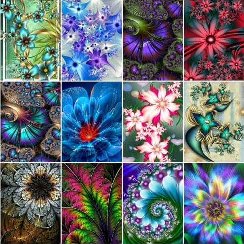AZQSD 5d Diamond Painting New Arrivals Abstract Flower Decor For Home Diamond Embroidery Floral Mosaic Picture Of Rhinestones