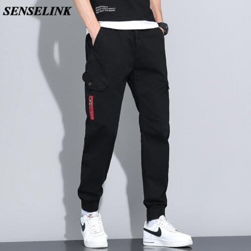 2021 Summer New Black Outdoor Cargo Pants Men Tactical Pants Casual Loose Multi Pocket Jogging Cargo Pants Men Big Size 29-38