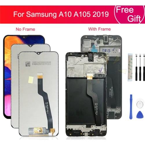 For Samsung galaxy A10 lcd Digitizer A105/DS A105F A105FD A105M Display Touch Screen with frame Digitizer For Samsung A10 lcd