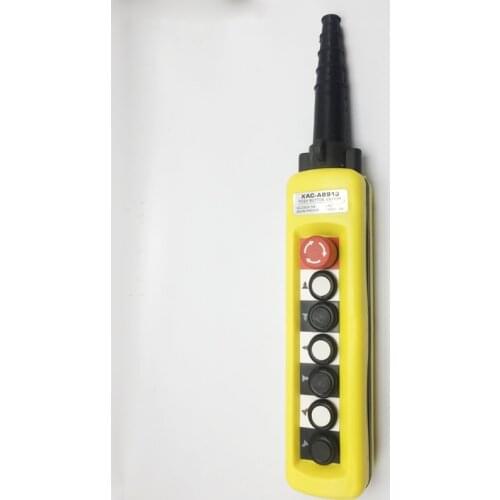 XAC-A8913 5A 6 Pushbuttons Double Speed Hoist Crane Pendant Control Stations With Emergency Stop