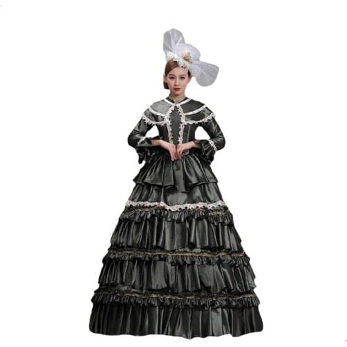 European-style medieval classical retro court style costume stage catwalk costume aristocratic style dance party photo dress
