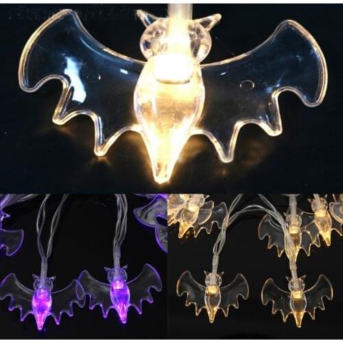 GOYYZ 2M Halloween Decortor Bat LED String Lights Small Lanterns Lamp For DIY Home Outdoor Party String Lights