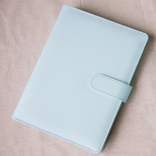 Hot Sale A5 Notebook Loose Leaf Ring Binder Leather Notebooks Macaron Color Agenda Planner Diary Stationery Office Supplies