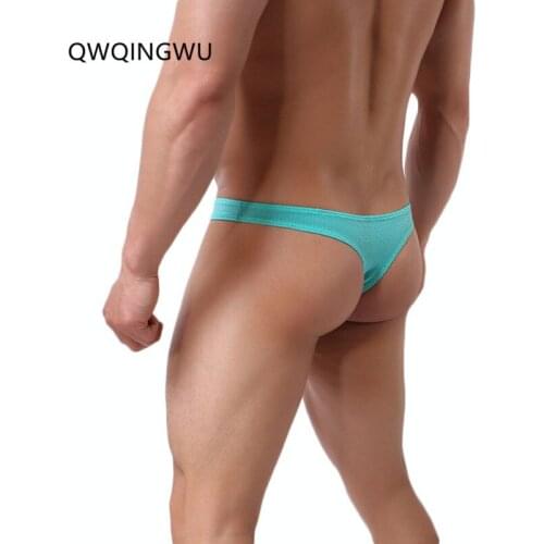Hot Men Briefs Underwear Thongs Pure Color Breathable Sexy Trunks Briefs Men Underwear Cuecas Gay Underpants Shorts Briefs Thong