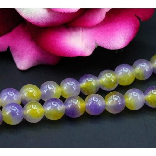New Grape Stone Chalcedony 8mm Round Shape Loose Beads Manual DIY Accessories Parts Women Jewelry Making Bracelet Necklace 15