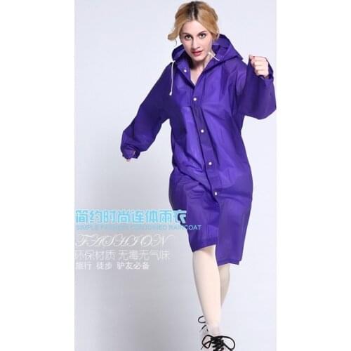 Wholesale Eco-friendly Rainwear Fashion Raincoats Rain Gear with cap For Adult