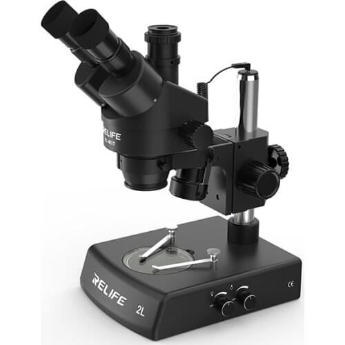 RELIFE Microscope M3T-2L Trinocular 48000W Pixels HDMI Trinocular Camera 7 45X Zoom With light inside