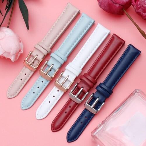14mm 16mm Genuine Leather Watch Band Bracelet for Fossil ES4529 ES4502 ES5068 ES4534 ES5017 Womens Leather Strap Accessories