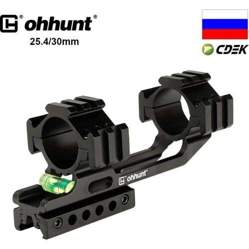 Ohhunt Tactical Riflescope Rings 30mm/25.4mm Scope Dovetail or Picatinny Rail Mount Adaptor Base with Bubble Level for Sights