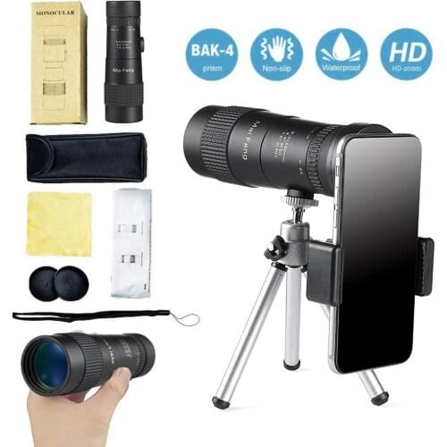8-40X40MM Super Telephoto Zoom Monocular Telescope Waterproof For Outdoor Smart Phones Bird Watching/ Hunting/ Camping Dropship