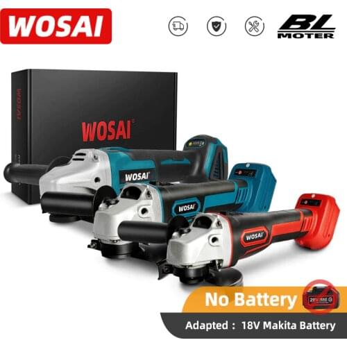 WOSAI Brushless Cordless Angle Grinder DIY Power Tools 125mm Impact Electric Polishing Grinding Machine for Makita 18V Battery