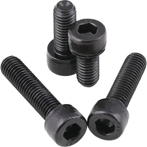 1-2Pcs DIN912 M10 M12 Black Hex Hexagon Socket Cap Head Screws Full/Half Thread Allen Bolts High Tensile Grade 12.9 Carbon Steel