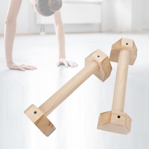 1 Pair Wooden Sports Push Up Bar Stand Pushup Bars Gym Exercise Training Chest Hand Grip Trainer Body Building Fitness Equipment